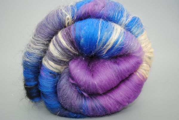 wool batt soya silk spin