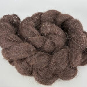 Black Welsh Mountain Fiber Roving