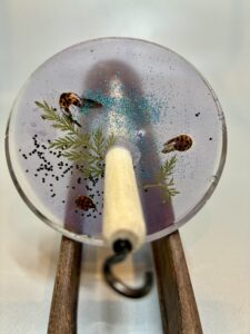 Twilight Ladybug Drop Spindle