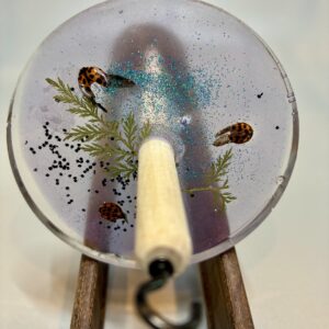 Twilight Ladybug Drop Spindle