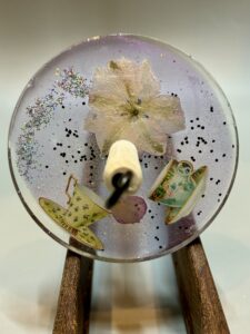 Purple Tea Drop Spindle
