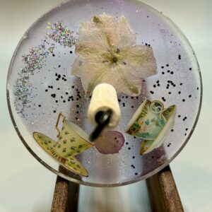 Purple Tea Drop Spindle