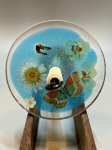 Blue Butterfly Drop Spindle