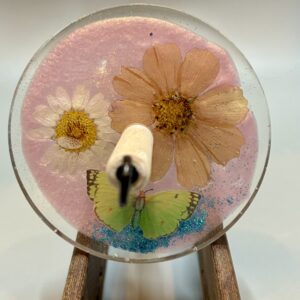 Yellow Butterfly Drop Spindle